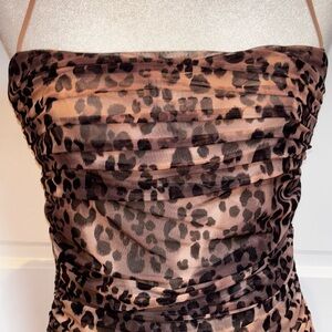 Leopard Mesh Dress